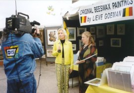 Interview by the local TV