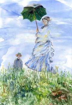 The Stroll - Woman with a Parasol